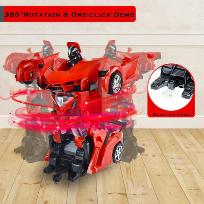 2 In 1 Automatic Robot Converted Remote Control Car With Light Scale 360°Drifting Deformation Robot Car Toy Kids Boys, Robot Convert Unique Toy For Boys (1 Pc)PRODUCT CODE (GMG0002057)