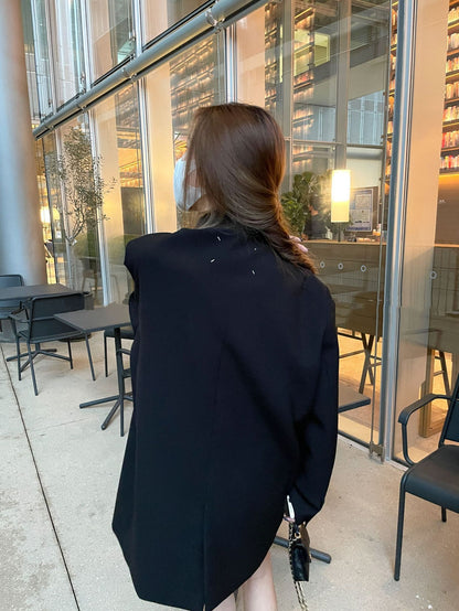 Women's Wide-shoulder Suit Back Slit Profile Jacket