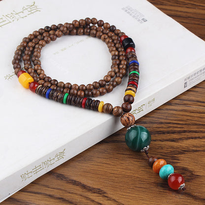 Men's And Women's Ethnic Necklaces Retro Wooden Beads