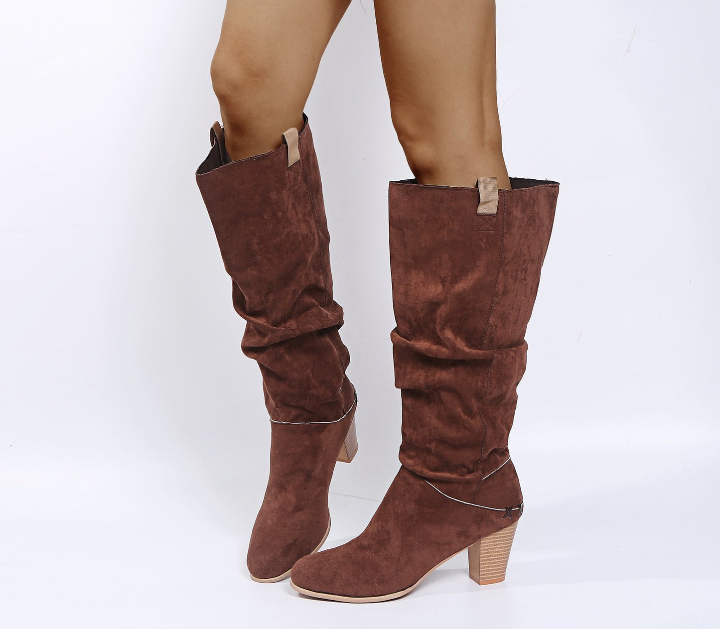 Rider Suede High-top Platform High-heeled Boots