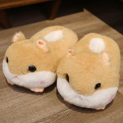 Cute Indoor Thick-soled Non-slip Plush Cartoon Couple Cotton Slippers