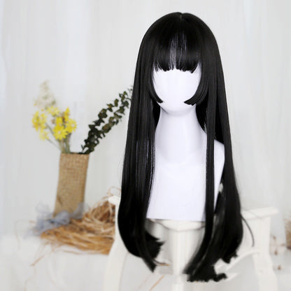 Women's Chemical Fiber Wig With Long Straight And Princess Cut Bangs