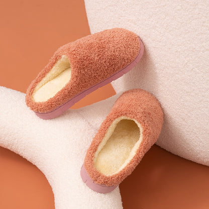 Couple Japanese Indoor Thick-soled Non-slip Slippers Household Warmth Thick Plush