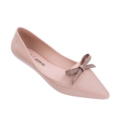 Small Butterfly Jelly Sandals Female Pointed Toe Shallow Mouth