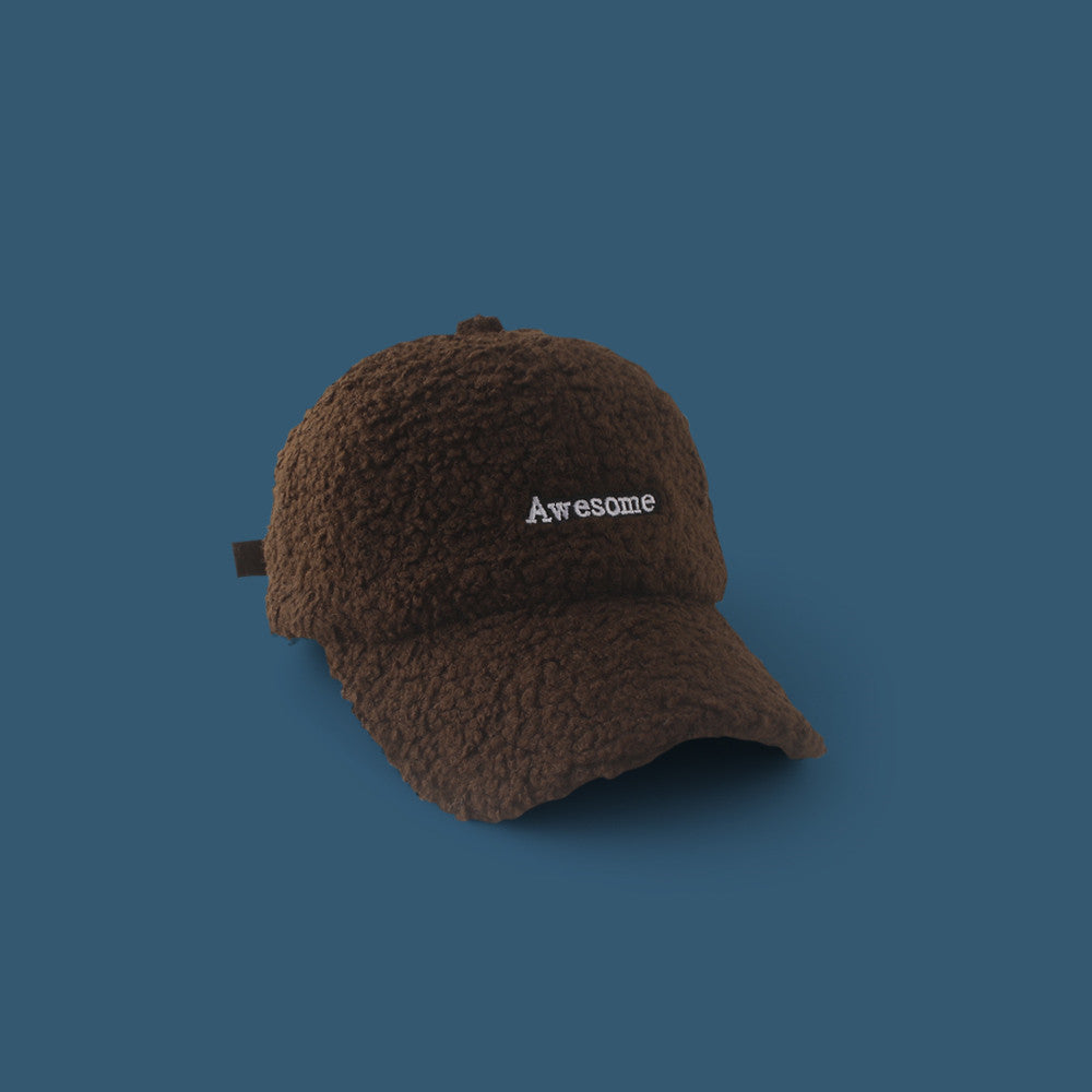 Lamb Wool Alphabet Plush Hat For Men And Women