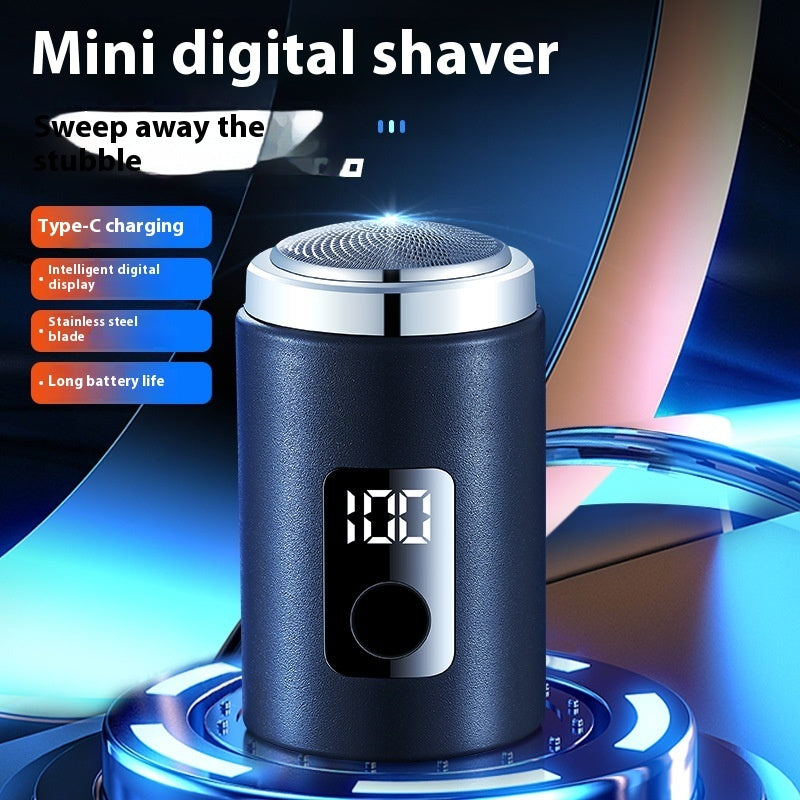 Mini Men's Electric Shaver With Power Display