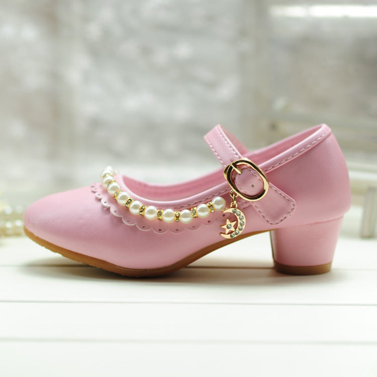 High-heeled Single Shoes Princess Crystal Shoes