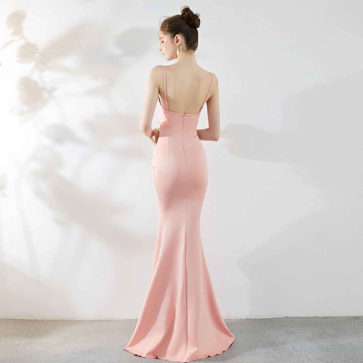 Evening Dress Sexy Fashion Ladies Long Fishtail Is Thin