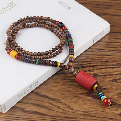 Men's And Women's Ethnic Necklaces Retro Wooden Beads