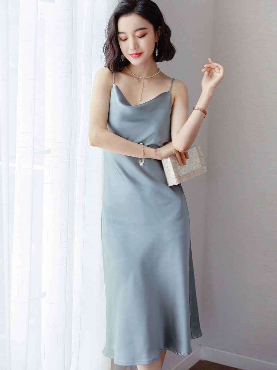 Ladies Fashion Temperament Luxurious Evening Sling Dress