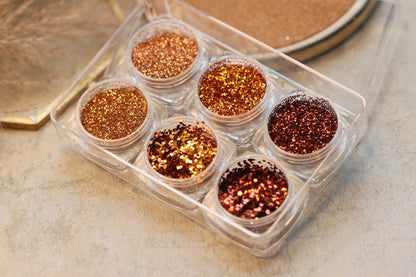 Glitter Sequin Jewelry Mixed Laser Powder High Gloss Gradient Nail Color Powder StickerSet