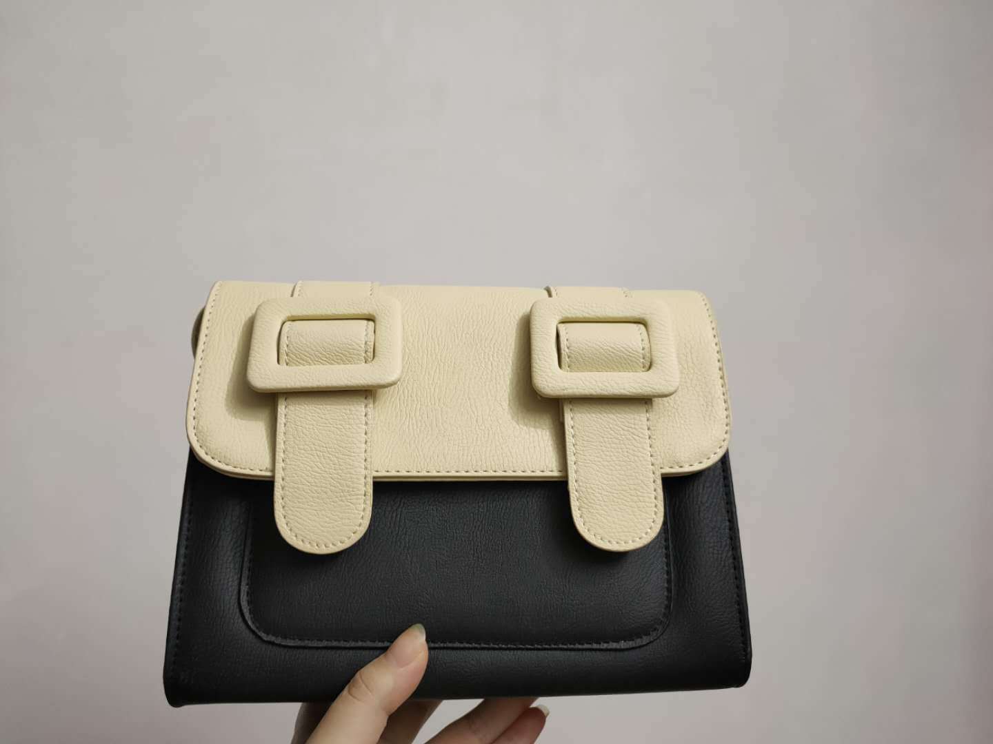 New Color-Blocking Solid Color Ins One-Shoulder Bag