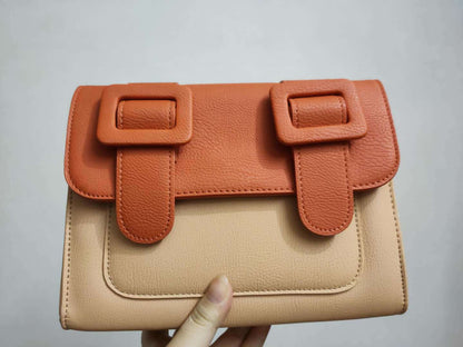 New Color-Blocking Solid Color Ins One-Shoulder Bag