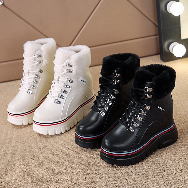 Casual Thick Soled Round Toe Women's Autumn And Winter Boots