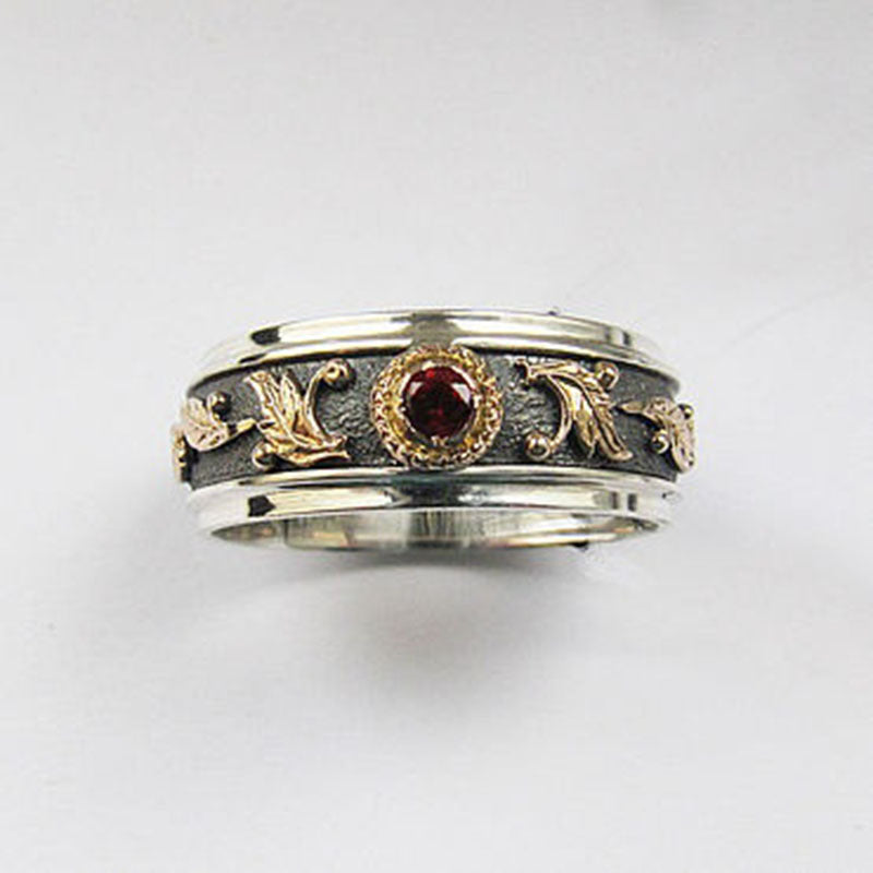 Fashion Simple Metal Inlaid Zircon Ring