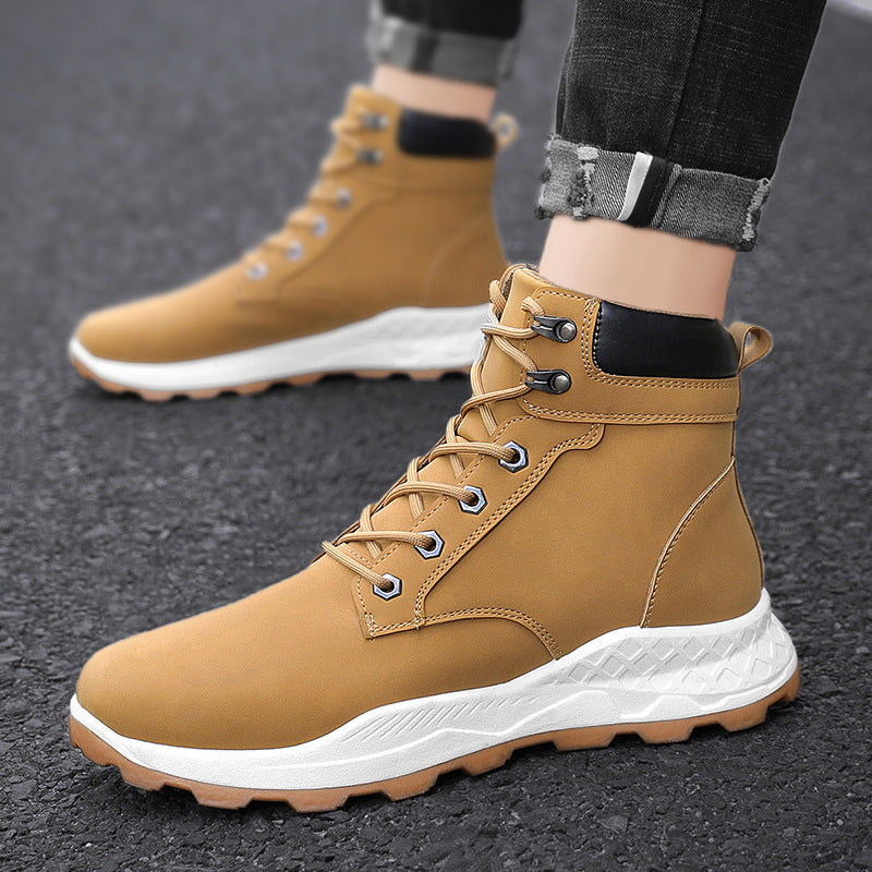 Rhubarb Casual Leather Boots Retro Tooling Ankle