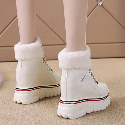 Casual Thick Soled Round Toe Women's Autumn And Winter Boots