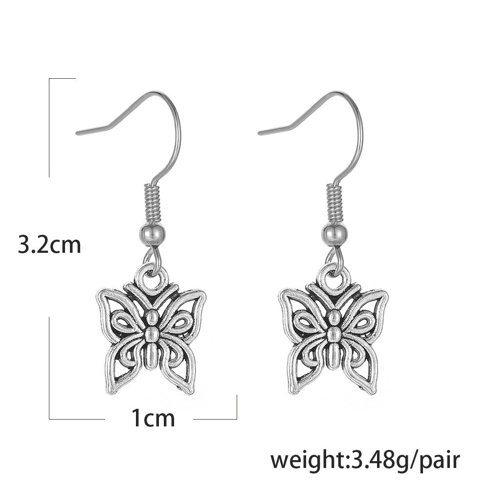 Simple Bright Rhinestone Glossy Rose Ear Hook