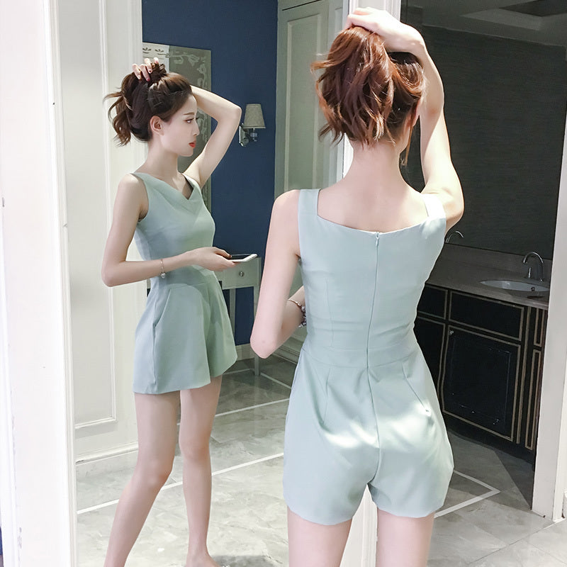 Jumpsuit Shorts High Waist Slimming Casual Suit