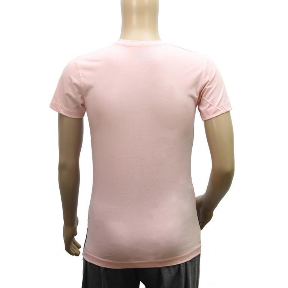 Generic Mens cotton Printed Men Tshirts (Light Pink, XS)