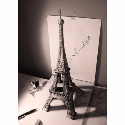 Paris Effeltower 3D Drawing Mobile Case Cover