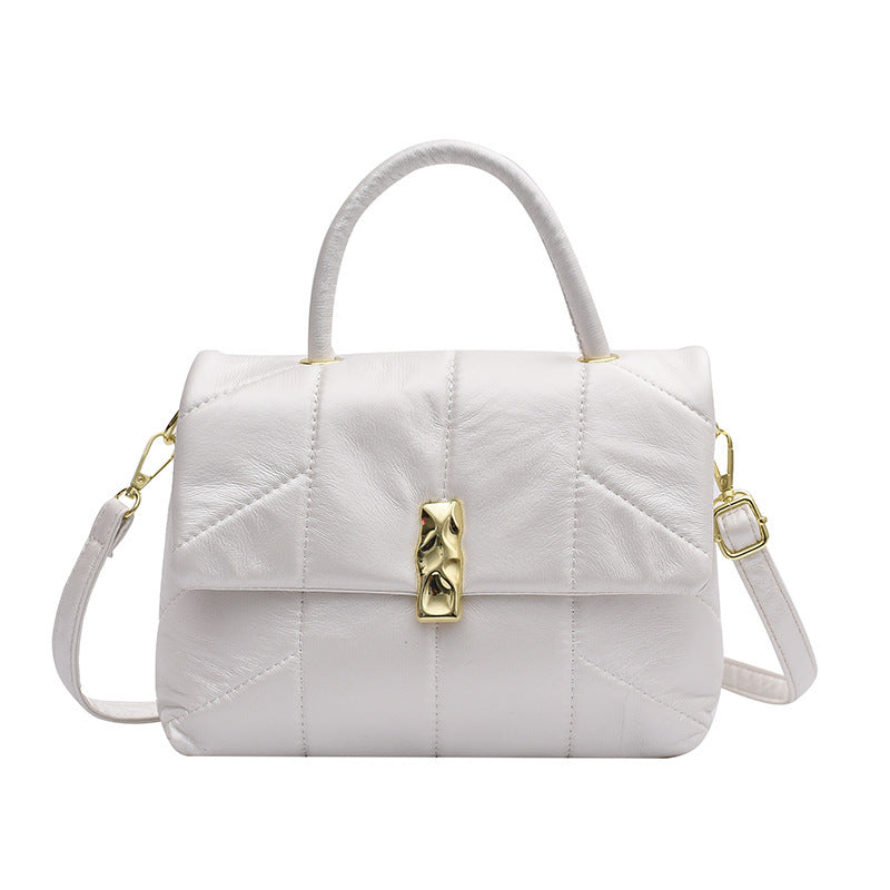 Pure Color PU Pearlescent Color Trend Personality Simple Shoulder Bag