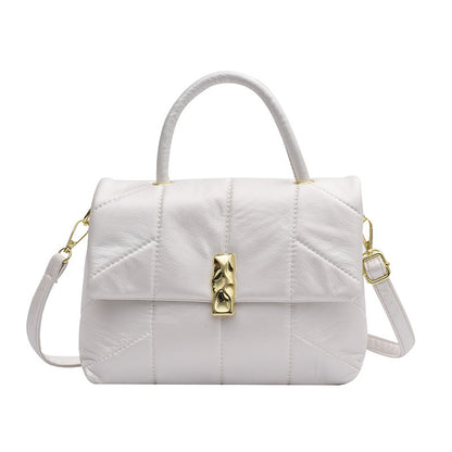 Pure Color PU Pearlescent Color Trend Personality Simple Shoulder Bag