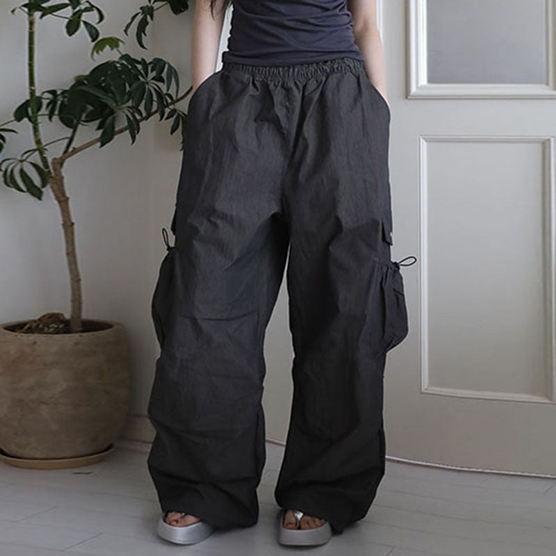 Loose Straight Wide Leg Casual Trousers