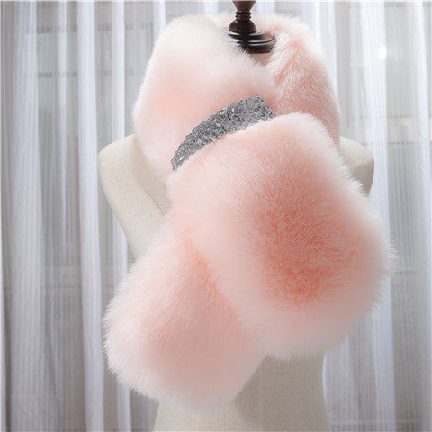 Thicken Korean Style Plush Warm Scarf In Winter