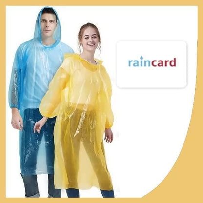 OS FULLY Reusable Wallet Rain Card Rain Coat for Adults (Set of 5) Multicolour PRODCUT CODE(OS0008260)