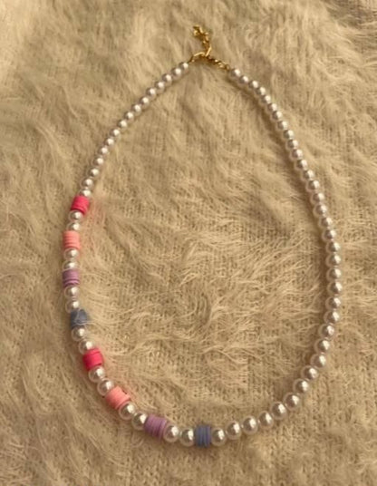 PD Enterprise Glass Bead Pearl Necklace Multicolor PRODUCT CODE (OS0006719)