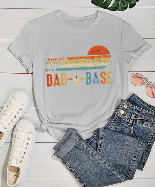 Explosive Vintage Father's Day Pattern Short-sleeved T-shirt