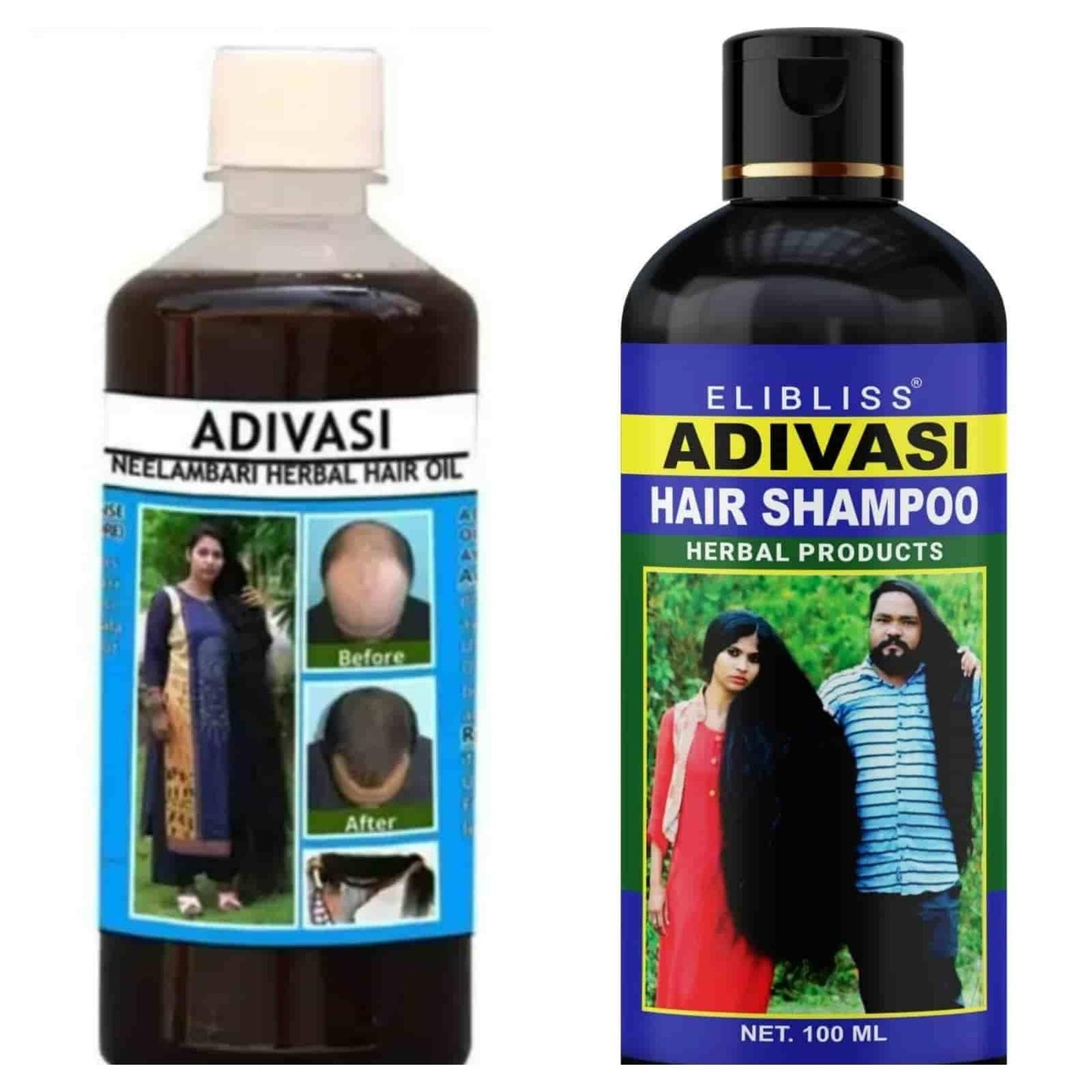 OS Adivasi Herbal Shampoo and Adivasi Neelambari Herbal Hair Oil Pack of 2 PRODUCT CODE (OS0001246)