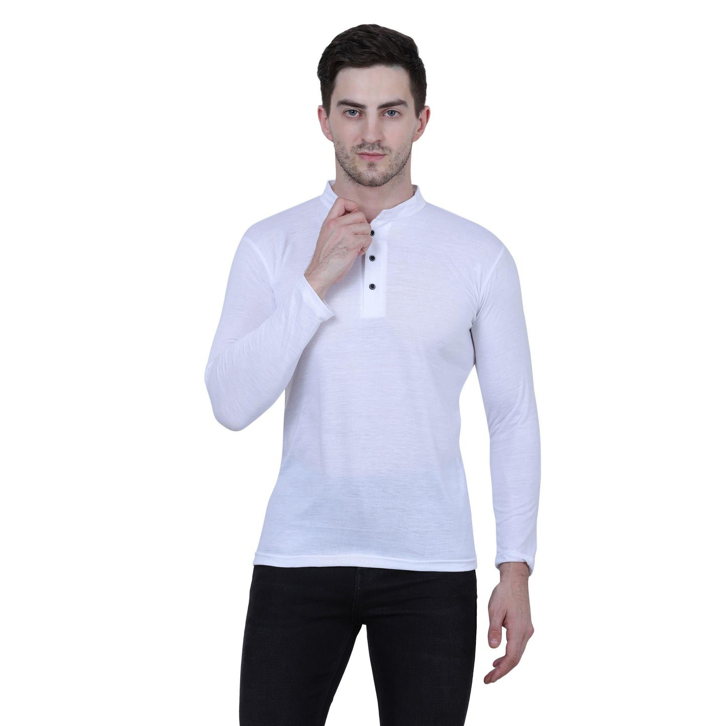 OS Cotton Blend Solid Full Sleeves T-Shirt PRODUCT CODE (OS0005524)