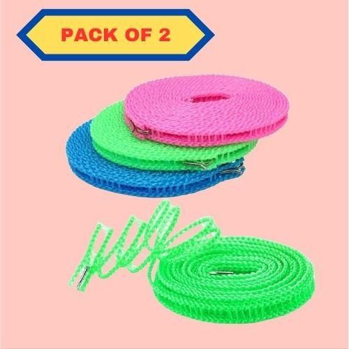 OS Rope-Nylon Clothesline Rope Windproof with Hooks Pack of 2 (5M) PRODUCT CODE (OS0004792)