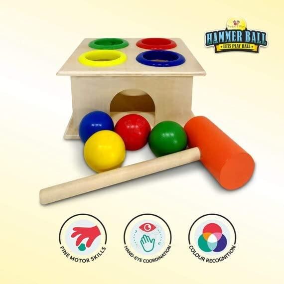 OS Wooden Hammer Ball Bench with Box Case Toy Set PRODUCT CODE (OS0001170)