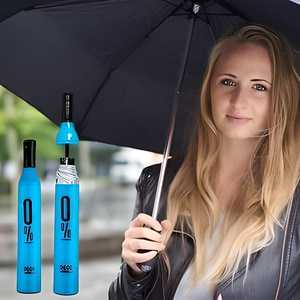 Folding Umbrella with Bottle Cover(Assorted Color)