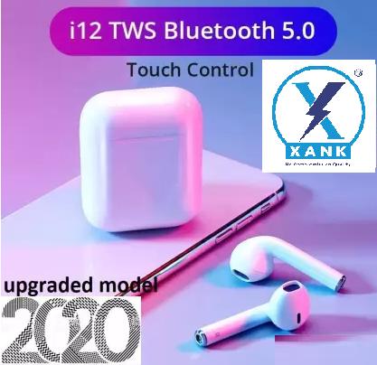 XANK TWS i12 Bluetooth Earphone with Portable Charging Case (White, True Wireless) PRODUCT CODE(OS0008509)