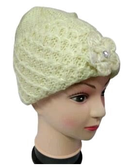 OS Women's Warm Soft Single Coloured Hand Made Woolen Knitted Cap PRODUCT CODE (OS0010067)