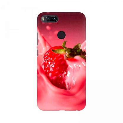 Strawberry Milk Shake Background Mobile Case Cover