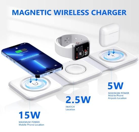 OS 3 in 1 Magnetic Foldable  Wireless Charger PRODUCT CODE (OS0002113)