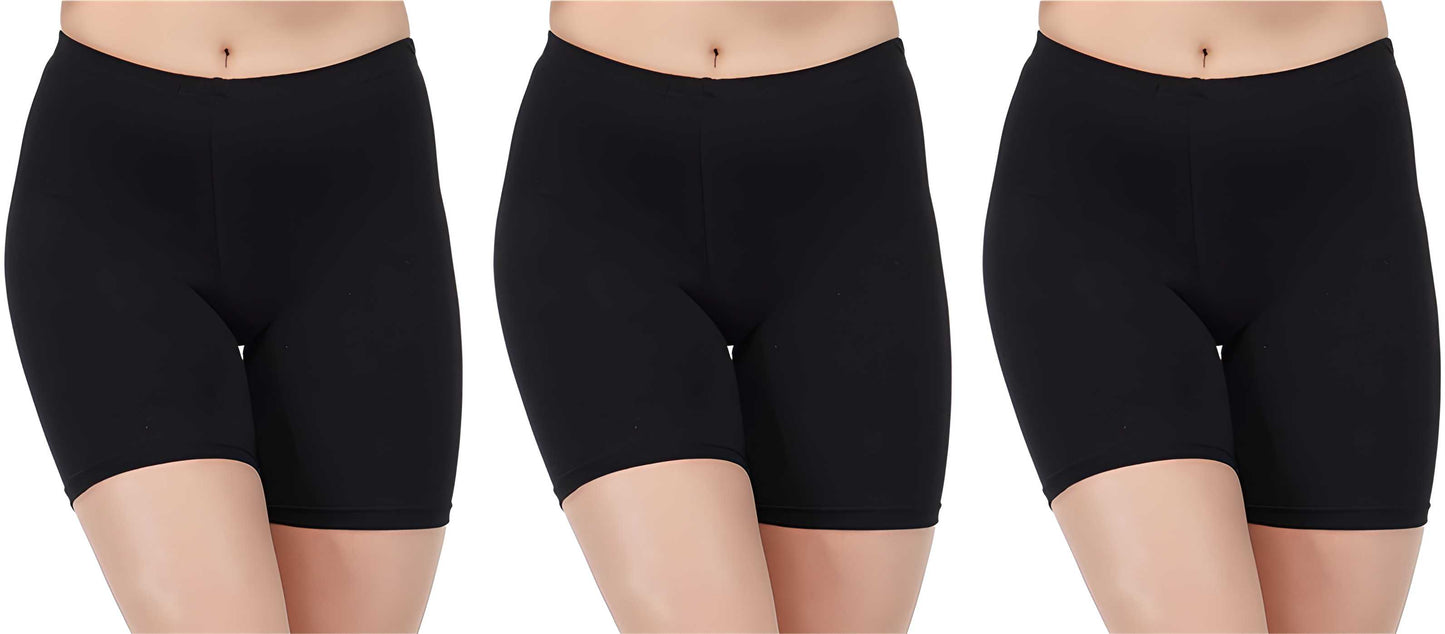 OS Women's Lightweight Comfort Gym & Sportswear Shorts (Pack of 3) PRODUCT CODE (OS0010014)