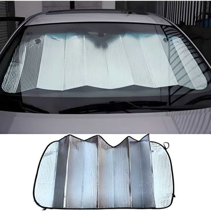 OS Front and Rear Foldable Car Sunshade (Silver) PRODUCT CODE (OS0008016)