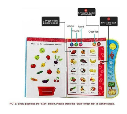 OS Phonetic Educational ABC 123 Learning Book with Sound - Multicolor PRODUCT CODE (OS0001125)