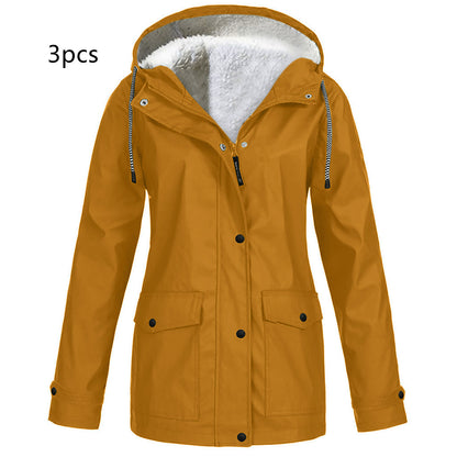 Fleece Outdoor Mountaineering Hooded Jacket