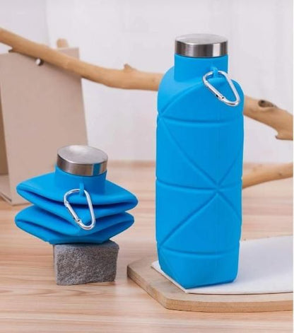 OS Reusable Foldable Silicone Water Bottle with Portable Buckle Silicone 700Ml PRODUCT CODE (OS0004625)