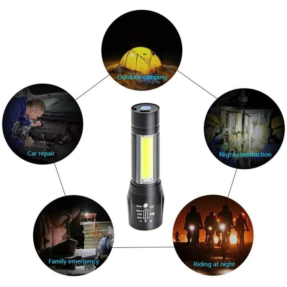 OS Electric Pocket Torch Plastic Rechargeable Flashlight with Hanging Rope PRODUCT CODE(OS0008375)