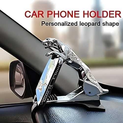 OS Jaguar Car Mobile Phone Mount Stand 360 Degree Rotation Adjustable Clip Holder( Assorted Color) PRODUCT CODE (OS00012020)