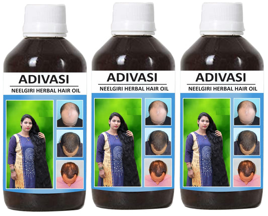 OS Donnara Organics Adivasi Neelgiri Herbal Hair Oil For Faster Hair Growth Combo pack of 3 bottles of 125 ml(375 ML) PRODUCT CODE (OS0001287)