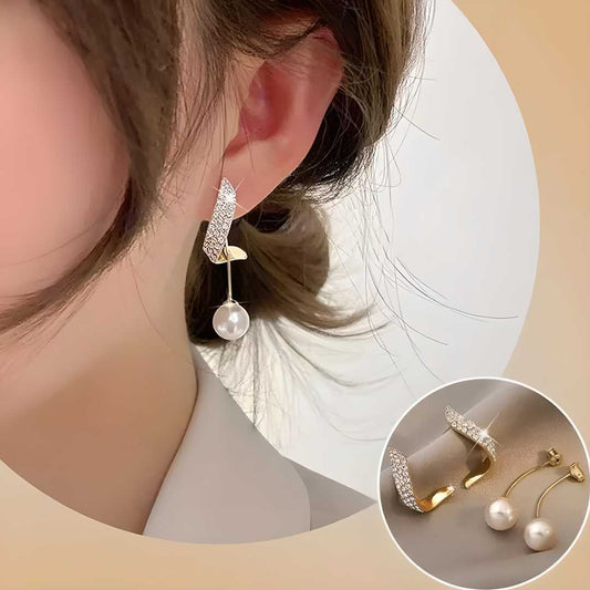 AVR JEWELS Korean Beautiful Pearl Wing Stud Earrings 2 Pcs/Set PRODUCT CODE (OS0006712)